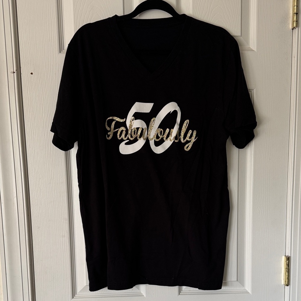 Black 'Fabulously 50' T-Shirt XXL